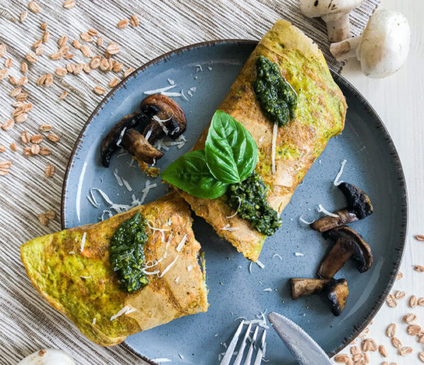 Pesto Mushroom Omelette